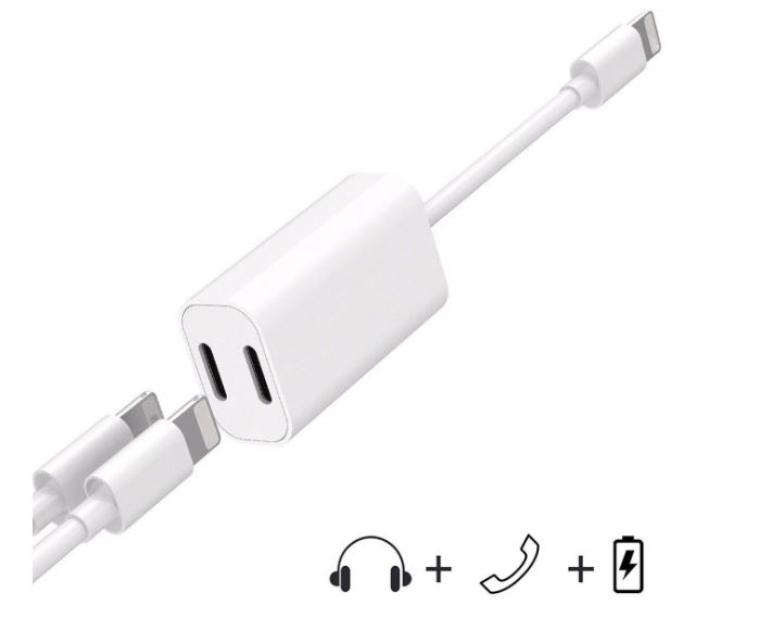 Adapter för iPhone X/8/7, Ladda och lyssna på musik
